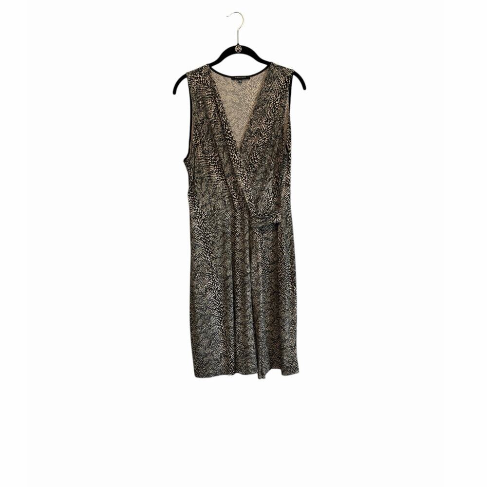 Hail3y:23 Animal Print V-Neck Faux Wrap Dress Size XXL